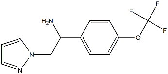 2-(1H-pyrazol-1-yl)-1-[4-(trifluoromethoxy)phenyl]ethan-1-amine,,结构式