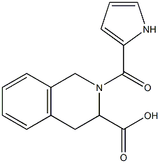 2-(1H-pyrrol-2-ylcarbonyl)-1,2,3,4-tetrahydroisoquinoline-3-carboxylic acid Struktur