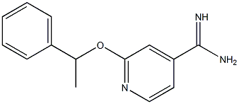2-(1-phenylethoxy)pyridine-4-carboximidamide 化学構造式