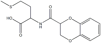 2-(2,3-dihydro-1,4-benzodioxin-2-ylformamido)-4-(methylsulfanyl)butanoic acid 结构式