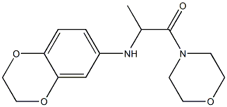 2-(2,3-dihydro-1,4-benzodioxin-6-ylamino)-1-(morpholin-4-yl)propan-1-one 结构式