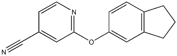 2-(2,3-dihydro-1H-inden-5-yloxy)pyridine-4-carbonitrile Structure