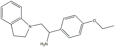 2-(2,3-dihydro-1H-indol-1-yl)-1-(4-ethoxyphenyl)ethanamine Structure