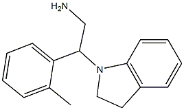 2-(2,3-dihydro-1H-indol-1-yl)-2-(2-methylphenyl)ethanamine Structure