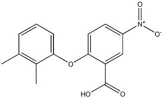 2-(2,3-dimethylphenoxy)-5-nitrobenzoic acid 化学構造式