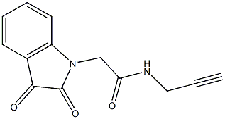 2-(2,3-dioxo-2,3-dihydro-1H-indol-1-yl)-N-(prop-2-yn-1-yl)acetamide,,结构式
