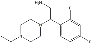 2-(2,4-difluorophenyl)-2-(4-ethylpiperazin-1-yl)ethanamine,,结构式