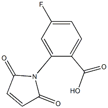 2-(2,5-dioxo-2,5-dihydro-1H-pyrrol-1-yl)-4-fluorobenzoic acid Struktur