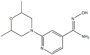 2-(2,6-dimethylmorpholin-4-yl)-N'-hydroxypyridine-4-carboximidamide 结构式