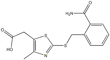  2-(2-{[(2-carbamoylphenyl)methyl]sulfanyl}-4-methyl-1,3-thiazol-5-yl)acetic acid