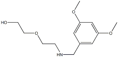 2-(2-{[(3,5-dimethoxyphenyl)methyl]amino}ethoxy)ethan-1-ol,,结构式