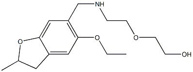 2-(2-{[(5-ethoxy-2-methyl-2,3-dihydro-1-benzofuran-6-yl)methyl]amino}ethoxy)ethan-1-ol 化学構造式