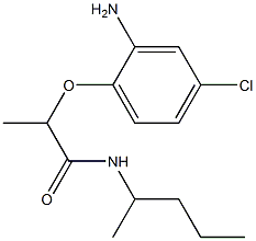 2-(2-amino-4-chlorophenoxy)-N-(pentan-2-yl)propanamide 化学構造式