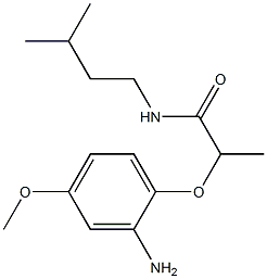 2-(2-amino-4-methoxyphenoxy)-N-(3-methylbutyl)propanamide 化学構造式