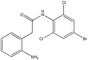 2-(2-aminophenyl)-N-(4-bromo-2,6-dichlorophenyl)acetamide Struktur