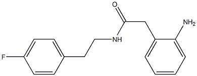 2-(2-aminophenyl)-N-[2-(4-fluorophenyl)ethyl]acetamide,,结构式