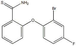 2-(2-bromo-4-fluorophenoxy)benzene-1-carbothioamide 结构式