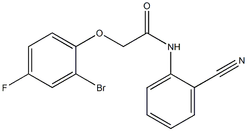 2-(2-bromo-4-fluorophenoxy)-N-(2-cyanophenyl)acetamide Structure