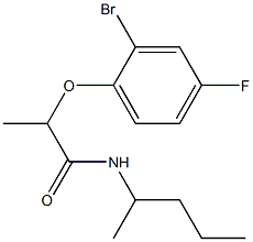 2-(2-bromo-4-fluorophenoxy)-N-(pentan-2-yl)propanamide Structure