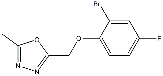 2-(2-bromo-4-fluorophenoxymethyl)-5-methyl-1,3,4-oxadiazole Structure