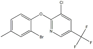 2-(2-bromo-4-methylphenoxy)-3-chloro-5-(trifluoromethyl)pyridine,,结构式