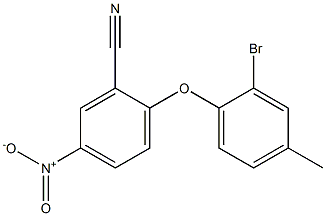 2-(2-bromo-4-methylphenoxy)-5-nitrobenzonitrile Structure