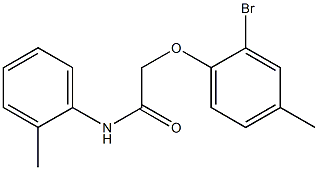 2-(2-bromo-4-methylphenoxy)-N-(2-methylphenyl)acetamide 化学構造式