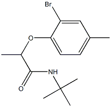 2-(2-bromo-4-methylphenoxy)-N-tert-butylpropanamide,,结构式