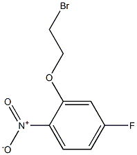 2-(2-bromoethoxy)-4-fluoro-1-nitrobenzene 化学構造式