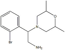 2-(2-bromophenyl)-2-(2,6-dimethylmorpholin-4-yl)ethanamine Struktur