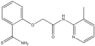 2-(2-carbamothioylphenoxy)-N-(3-methylpyridin-2-yl)acetamide 化学構造式
