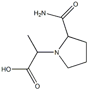 2-(2-carbamoylpyrrolidin-1-yl)propanoic acid 结构式