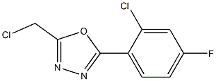 2-(2-chloro-4-fluorophenyl)-5-(chloromethyl)-1,3,4-oxadiazole,,结构式