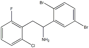 2-(2-chloro-6-fluorophenyl)-1-(2,5-dibromophenyl)ethan-1-amine,,结构式