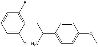 2-(2-chloro-6-fluorophenyl)-1-(4-methoxyphenyl)ethan-1-amine,,结构式