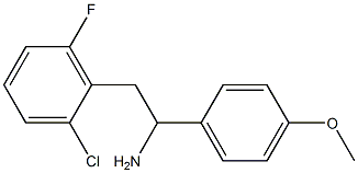 2-(2-chloro-6-fluorophenyl)-1-(4-methoxyphenyl)ethan-1-amine Struktur