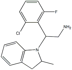  2-(2-chloro-6-fluorophenyl)-2-(2-methyl-2,3-dihydro-1H-indol-1-yl)ethan-1-amine