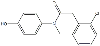 2-(2-chlorophenyl)-N-(4-hydroxyphenyl)-N-methylacetamide 化学構造式