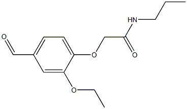 2-(2-ethoxy-4-formylphenoxy)-N-propylacetamide 化学構造式