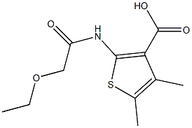 2-(2-ethoxyacetamido)-4,5-dimethylthiophene-3-carboxylic acid 化学構造式