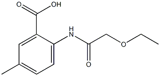 2-(2-ethoxyacetamido)-5-methylbenzoic acid 结构式