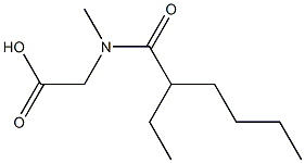 2-(2-ethyl-N-methylhexanamido)acetic acid,,结构式