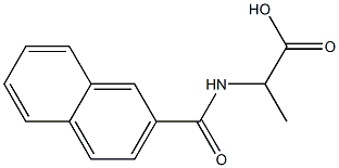 2-(2-naphthoylamino)propanoic acid 化学構造式