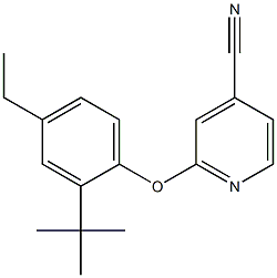 2-(2-tert-butyl-4-ethylphenoxy)pyridine-4-carbonitrile Struktur