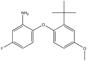 2-(2-tert-butyl-4-methoxyphenoxy)-5-fluoroaniline 化学構造式