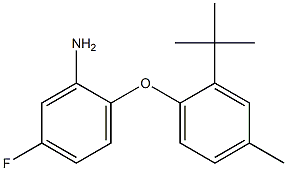 2-(2-tert-butyl-4-methylphenoxy)-5-fluoroaniline Struktur
