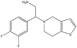 2-(3,4-difluorophenyl)-2-(6,7-dihydrothieno[3,2-c]pyridin-5(4H)-yl)ethanamine 结构式