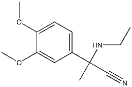 2-(3,4-dimethoxyphenyl)-2-(ethylamino)propanenitrile 化学構造式