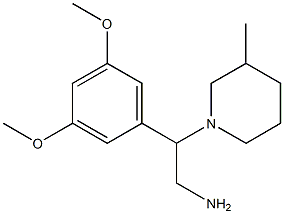 2-(3,5-dimethoxyphenyl)-2-(3-methylpiperidin-1-yl)ethan-1-amine,,结构式