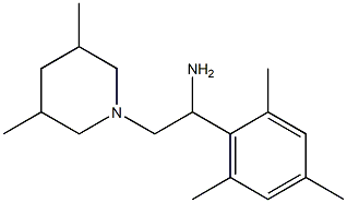 2-(3,5-dimethylpiperidin-1-yl)-1-(2,4,6-trimethylphenyl)ethan-1-amine 结构式